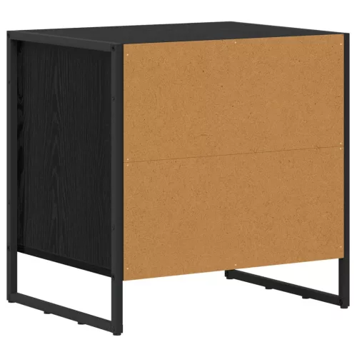  Éjjeli asztal fiókkal Fekete tölgy 50 x 39.5 x 50 cm Faanyag