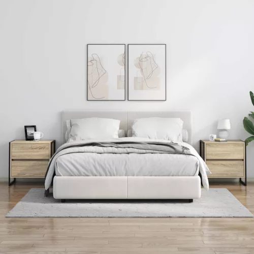  Éjjeli asztal fiókkal Sonoma 50 x 39.5 x 50 cm Faanyag
