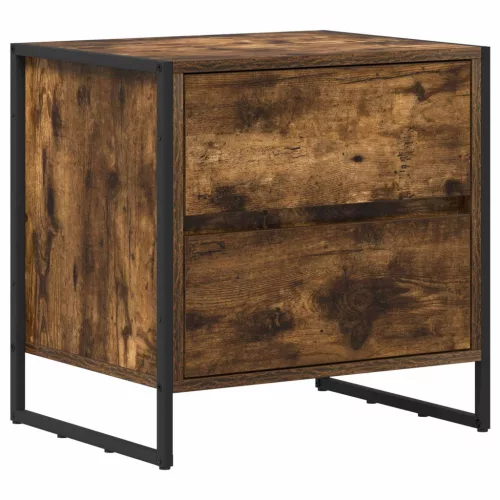  Éjjeli asztal fiókkal Füstös tölgy 50 x 39.5 x 50 cm Faanyag