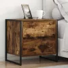  Éjjeli asztal 2 pcs Füstös tölgy 50 x 39.5 x 50 cm Faanyag