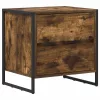  Éjjeli asztal 2 pcs Füstös tölgy 50 x 39.5 x 50 cm Faanyag