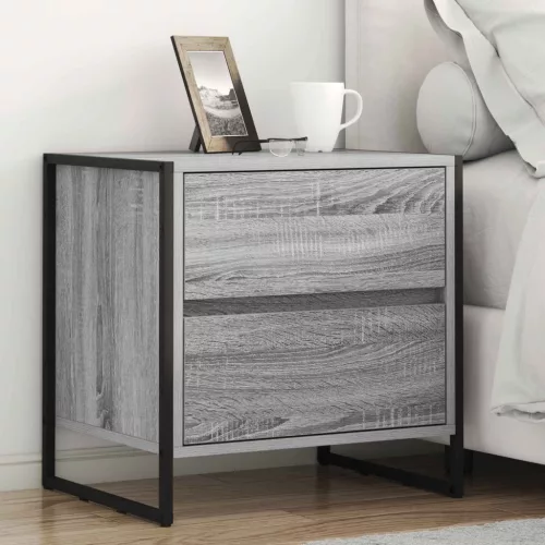  Éjjeli asztal fiókkal Szürke Sonoma 50 x 39.5 x 50 cm Faanyag