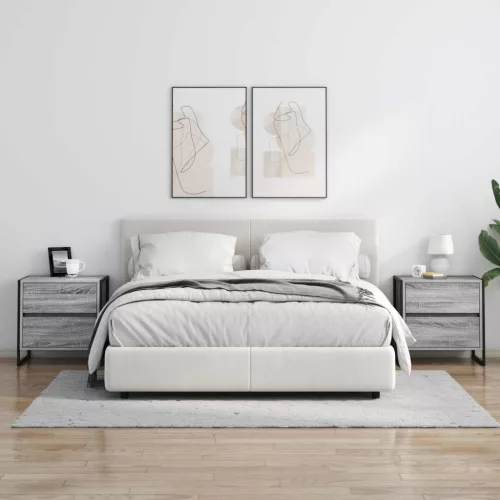  Éjjeli asztal fiókkal Szürke Sonoma 50 x 39.5 x 50 cm Faanyag
