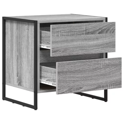  Éjjeli asztal fiókkal Szürke Sonoma 50 x 39.5 x 50 cm Faanyag