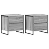  Éjjeli asztal 2 pcs Szürke Sonoma 50 x 39.5 x 50 cm Faanyag