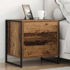  Éjjeli asztal fiókkal Öreg fa 50 x 39.5 x 50 cm Faanyag