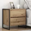  Éjjeli asztal 2 pcs Művészi tölgy 50 x 39.5 x 50 cm Faanyag