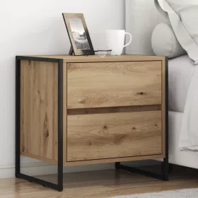    Éjjeli asztal 2 pcs Művészi tölgy 50 x 39.5 x 50 cm Faanyag