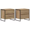  Éjjeli asztal 2 pcs Művészi tölgy 50 x 39.5 x 50 cm Faanyag