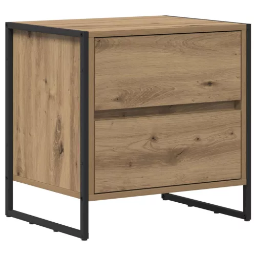 Éjjeli asztal 2 pcs Művészi tölgy 50 x 39.5 x 50 cm Faanyag