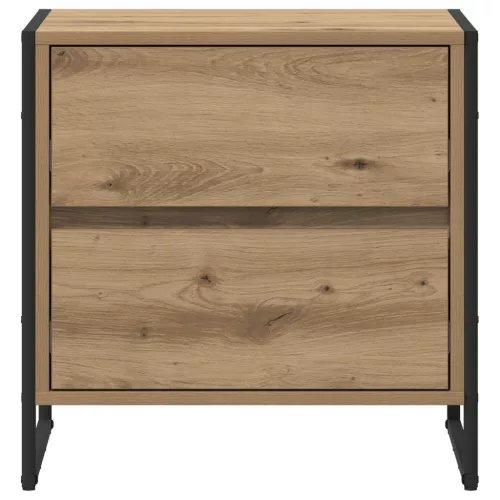  Éjjeli asztal 2 pcs Művészi tölgy 50 x 39.5 x 50 cm Faanyag