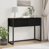  Végasztal fiókkal Fekete tölgy 100 x 36 x 75 cm Faanyag