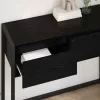  Végasztal fiókkal Fekete tölgy 100 x 36 x 75 cm Faanyag