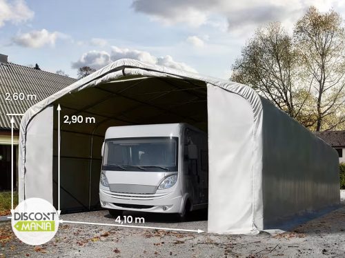 Garažni šator 6x12m-bočna visina:2,7m, ulaz:4,1x2,9m-vatrootporno-WIKINGER PVC 720g/m2-u više boja