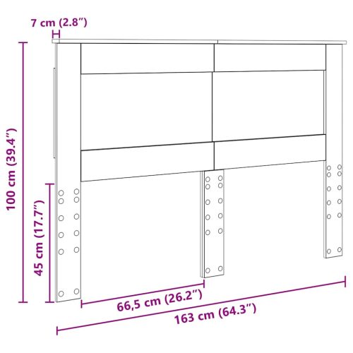  Fejtámla fejtámlával Öreg fa 160 cm Faanyag
