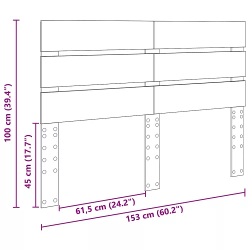  Fejtámla fejtámlával Artisan tölgy 150 cm Faanyag