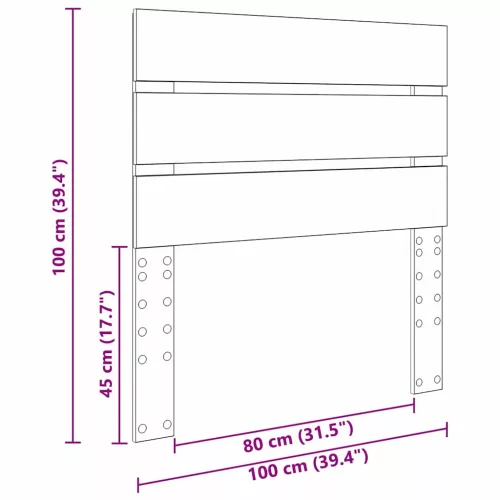  Fejtámla fejtámlával Sonoma tölgy 100 cm Faanyag