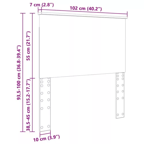  Fejtámla fejtámlával Fehér 100 cm Faanyag