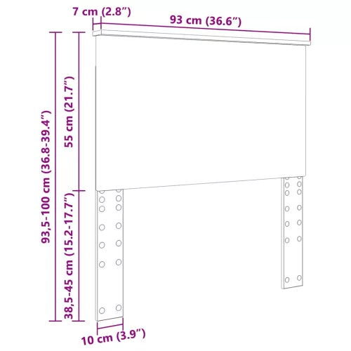  Fejtámla fejtámlával Fekete tölgy 90 cm Faanyag
