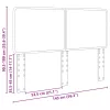  Fejtámla fejtámlával Szürke Sonoma 140 cm Faanyag
