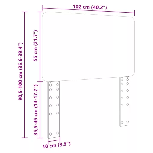  Fejtámla fejtámlával Sonoma tölgy 100 cm Faanyag