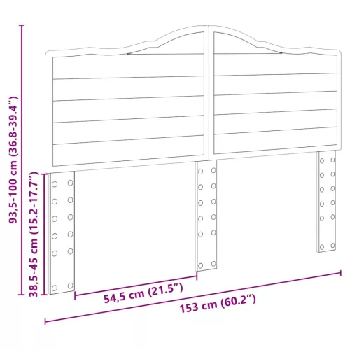 Fejtámla fejtámlával Füstölt tölgy 150 cm Faanyag