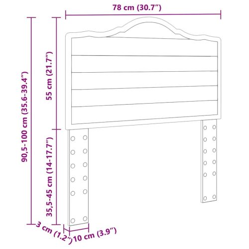  Fejtámla fejtámlával Fekete tölgy 75 cm Faanyag