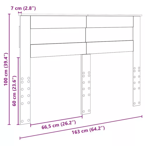  Fejtámla fejtámlával Fekete tölgy 160 cm Faanyag