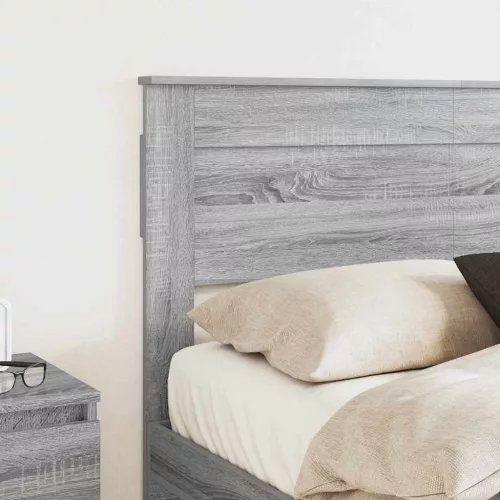  Fejtámla fejtámlával Szürke Sonoma 120 cm Faanyag
