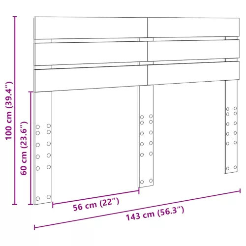  Fejtámla fejtámlával Artisan tölgy 140 cm Faanyag