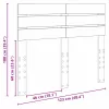  Fejtámla fejtámlával Beton Szürke 120 cm Faanyag