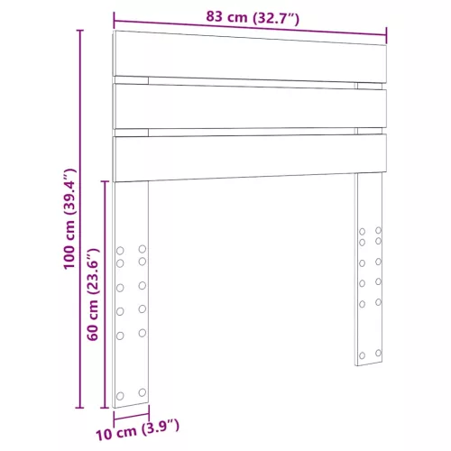  Fejtámla fejtámlával Artisan tölgy 80 cm Faanyag