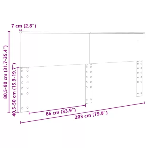  Fejtámla fejtámlával Fekete tölgy 200 cm Faanyag
