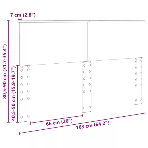  Fejtámla fejtámlával Artisan tölgy 160 cm Faanyag