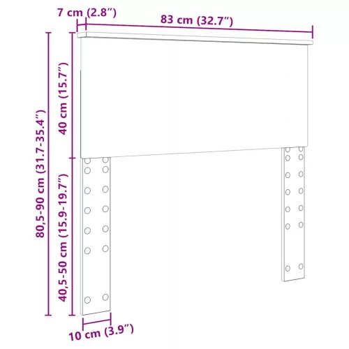  Fejtámla fejtámlával Fekete tölgy 80 cm Faanyag
