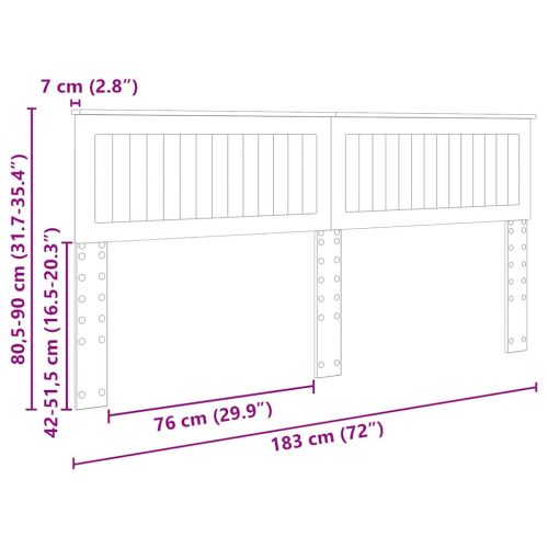  Fejtámla fejtámlával Öreg fa 180 cm Faanyag