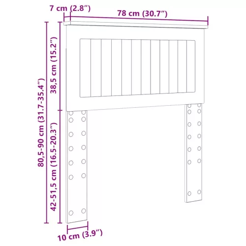  Fejtámla fejtámlával Fehér 75 cm Faanyag