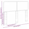  Fejtámla fejtámlával Füstölt tölgy 120 cm Faanyag