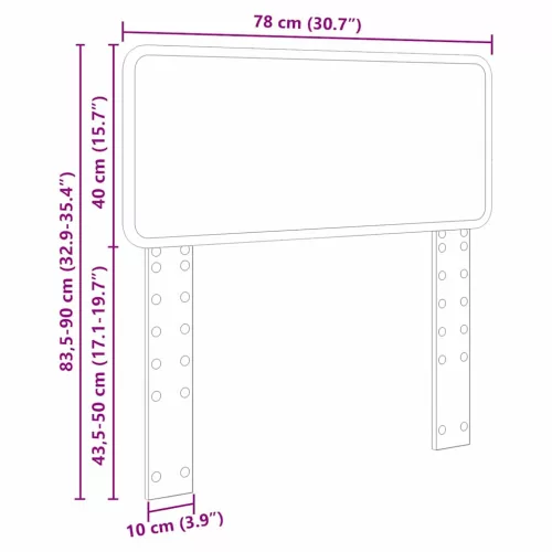  Fejtámla fejtámlával Fekete tölgy 75 cm Faanyag