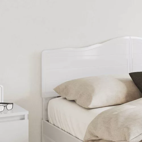  Fejtámla fejtámlával Fényes Fehér 120 cm Faanyag