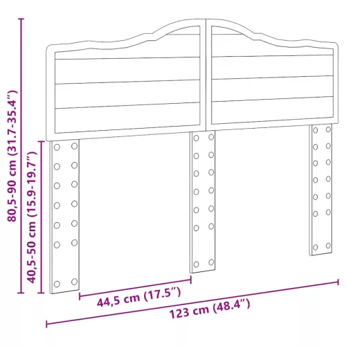  Fejtámla fejtámlával Artisan tölgy 120 cm Faanyag