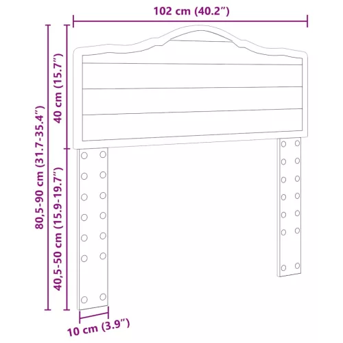  Fejtámla fejtámlával Fehér 100 cm Faanyag
