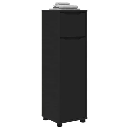 Fürdőszoba Székény fiókkal Fekete 30,5 x 30 x 101 cm Faanyag