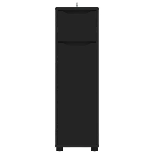  Fürdőszoba Székény fiókkal Fekete 30,5 x 30 x 101 cm Faanyag