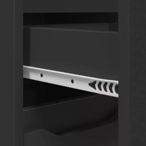  Fürdőszoba Székény fiókkal Fekete 30,5 x 30 x 101 cm Faanyag