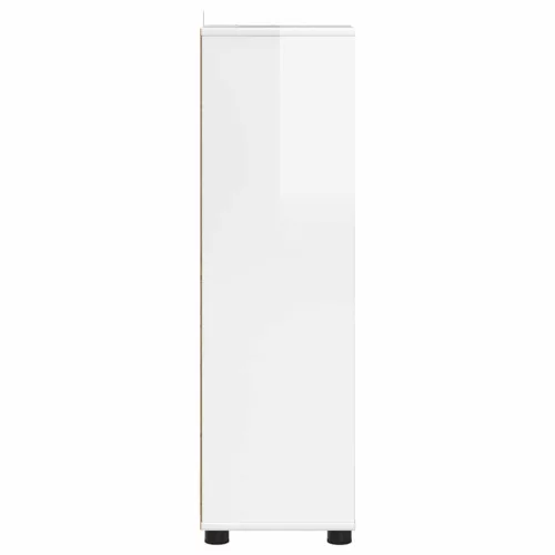  Fürdőszoba Székény Magas Fényű Fehér 30,5 x 30 x 101 cm Faanyag