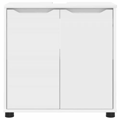  Fürdőszoba mosdószekrény ajtóval Fehér 60 x 30 x 60 cm Faanyag