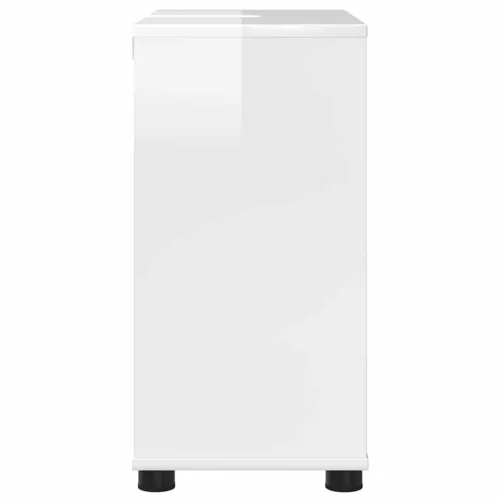  Fürdőszoba mosdószekrény Magas Fényű Fehér 60 x 30 x 60 cm