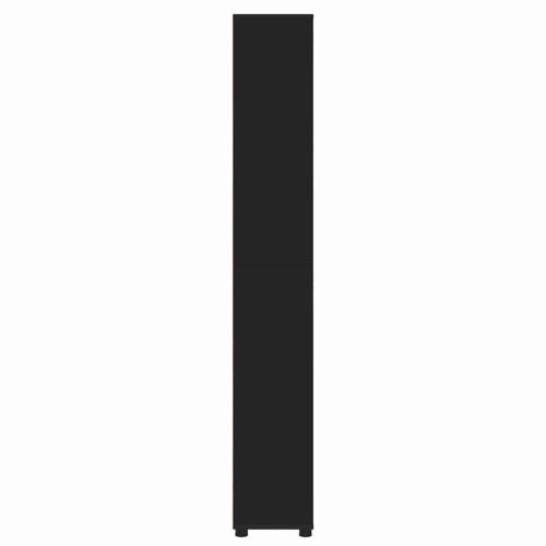  Fürdőszoba Székény polcokkal Fekete 30,5 x 30 x 195 cm Faanyag