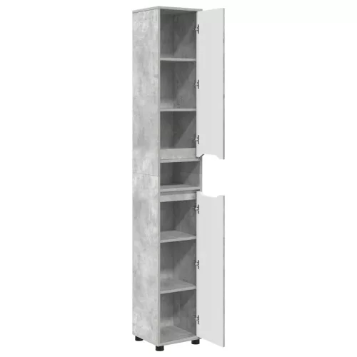  Fürdőszoba Székény Beton Szürke 30,5 x 30 x 195 cm Faanyag